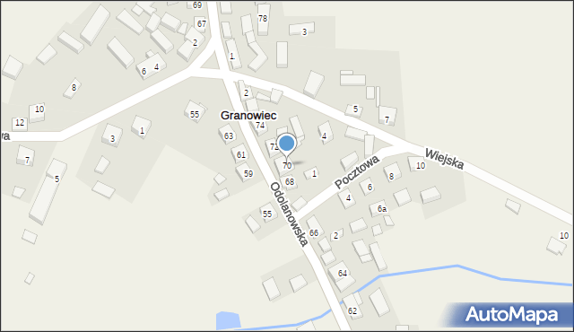 Granowiec, Odolanowska, 70, mapa Granowiec