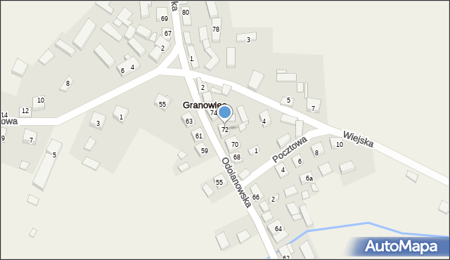 Granowiec, Odolanowska, 72, mapa Granowiec