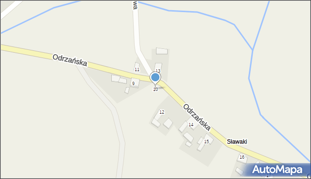 Grzegorzowice, Odrzańska, 10, mapa Grzegorzowice