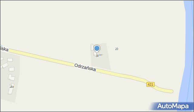 Grzegorzowice, Odrzańska, 19, mapa Grzegorzowice