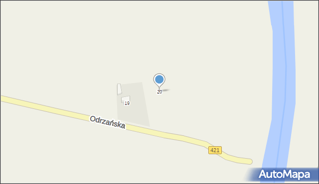 Grzegorzowice, Odrzańska, 20, mapa Grzegorzowice