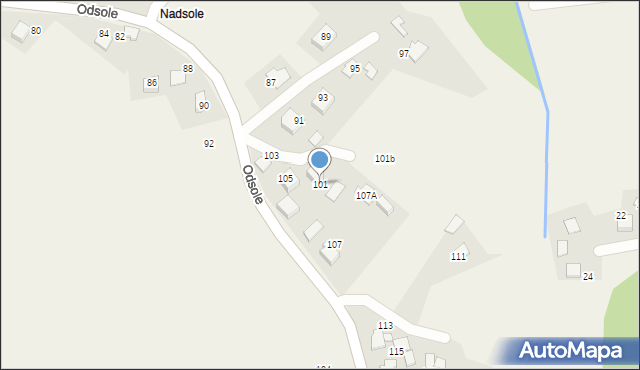 Hecznarowice, Odsole, 101, mapa Hecznarowice