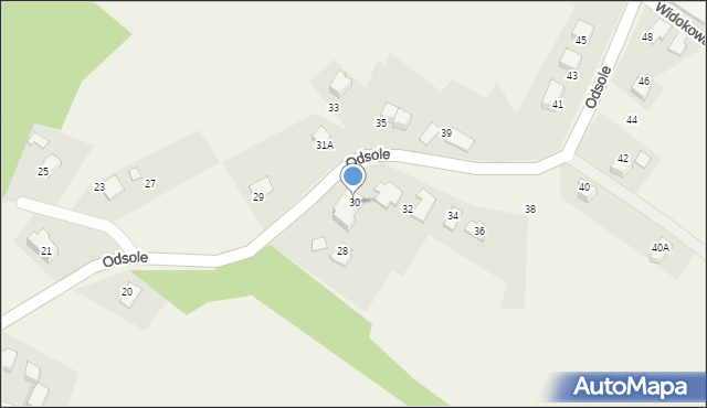 Hecznarowice, Odsole, 30, mapa Hecznarowice