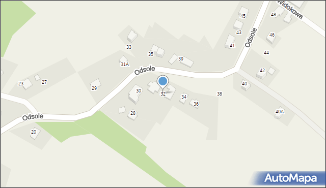 Hecznarowice, Odsole, 32, mapa Hecznarowice