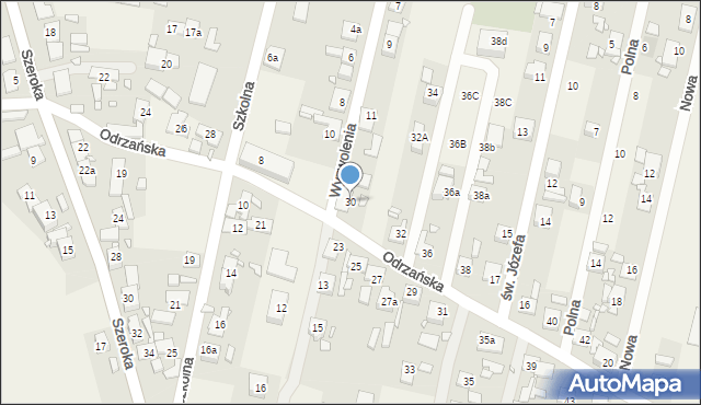 Kąty Opolskie, Odrzańska, 30, mapa Kąty Opolskie