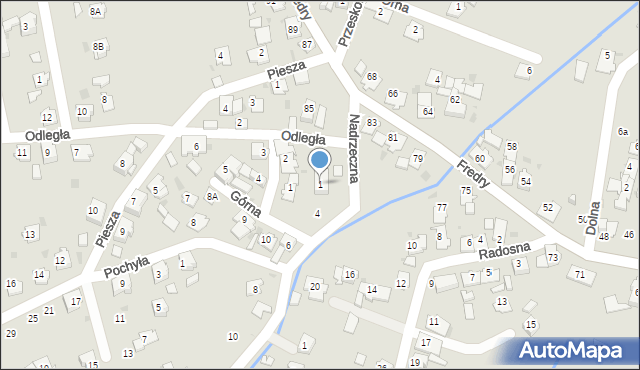 Kędzierzyn-Koźle, Odległa, 1, mapa Kędzierzyna-Koźle