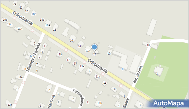 Kowalewo Pomorskie, Odrodzenia, 12, mapa Kowalewo Pomorskie
