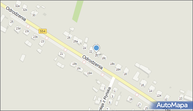 Kowalewo Pomorskie, Odrodzenia, 20, mapa Kowalewo Pomorskie