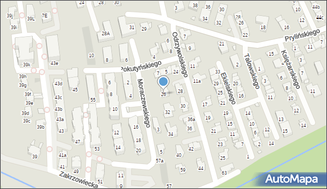Kraków, Odrzywolskiego Sławomira, 26, mapa Krakowa