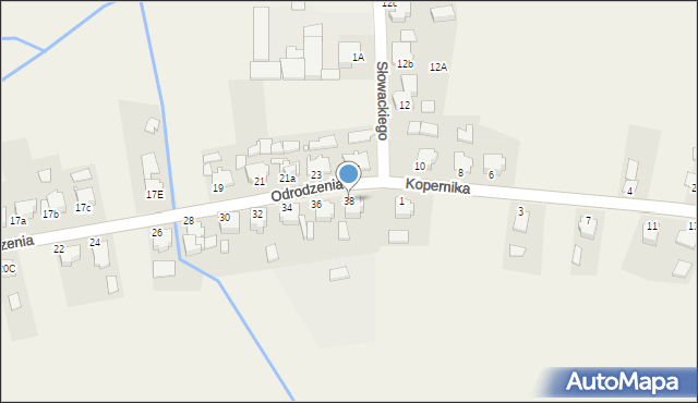 Krośnica, Odrodzenia, 38, mapa Krośnica