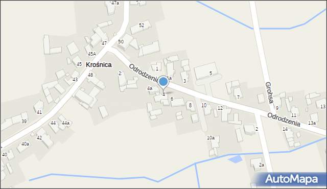 Krośnica, Odrodzenia, 4, mapa Krośnica