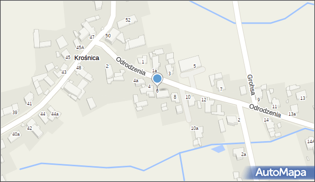 Krośnica, Odrodzenia, 6, mapa Krośnica