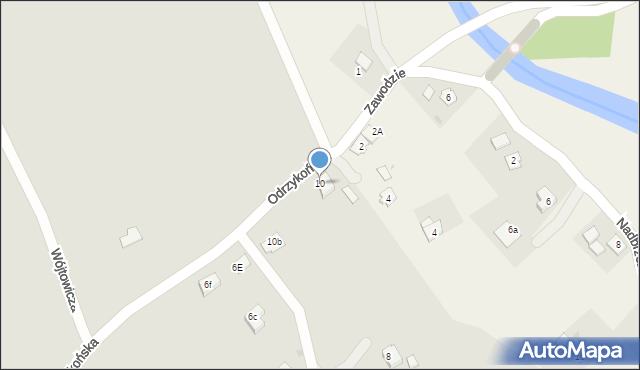 Krosno, Odrzykońska, 10, mapa Krosna