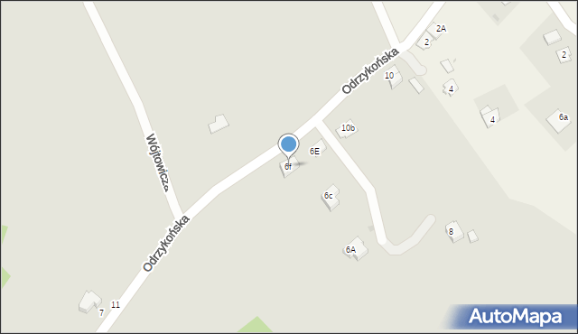 Krosno, Odrzykońska, 6f, mapa Krosna