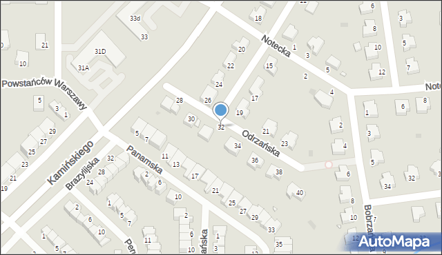 Legnica, Odrzańska, 32, mapa Legnicy