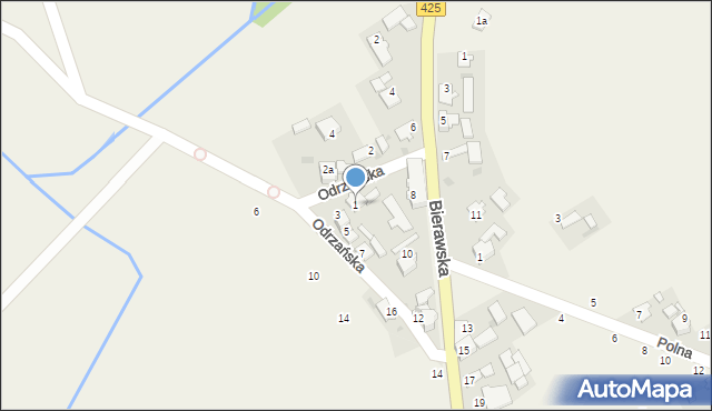 Lubieszów, Odrzańska, 1, mapa Lubieszów