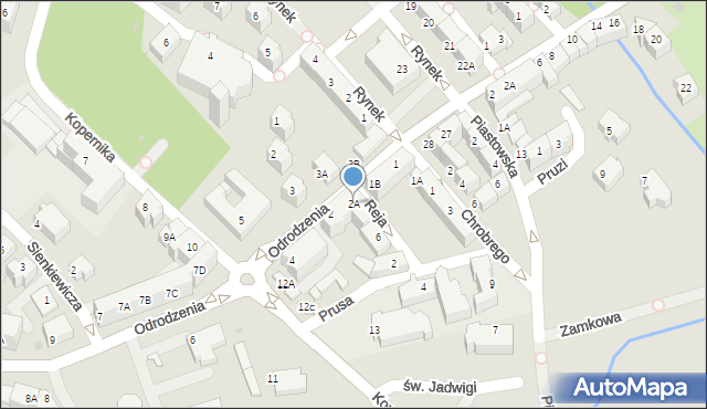 Lubin, Odrodzenia, 2A, mapa Lubin