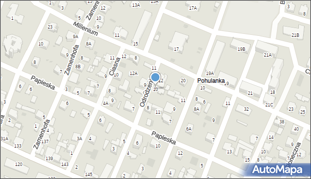 Myszków, Odrodzenia, 10, mapa Myszków