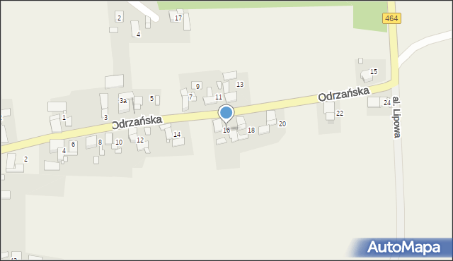 Narok, Odrzańska, 16, mapa Narok