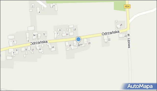 Narok, Odrzańska, 18, mapa Narok