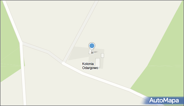 Odargowo, Odargowo, 36, mapa Odargowo