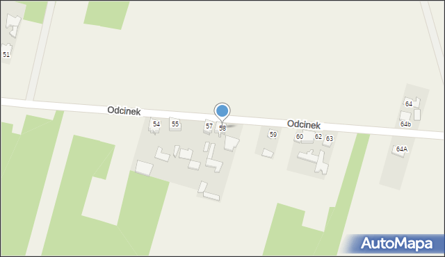 Odcinek, Odcinek, 58, mapa Odcinek