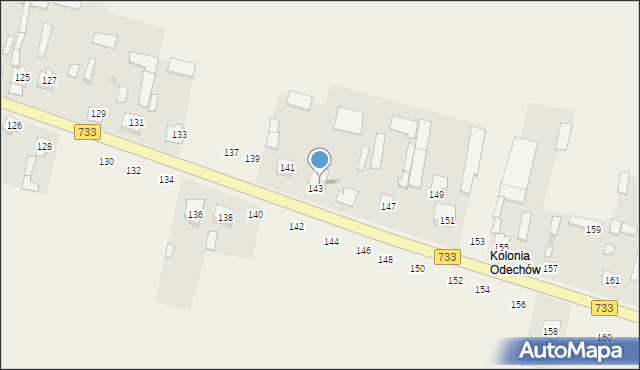 Odechów, Odechów, 145, mapa Odechów