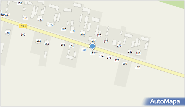 Odechów, Odechów, 172, mapa Odechów