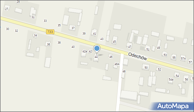 Odechów, Odechów, 44a, mapa Odechów