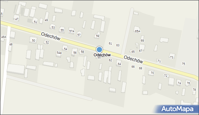 Odechów, Odechów, 60, mapa Odechów