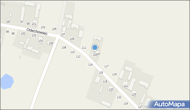 Odechowiec, Odechowiec, 113, mapa Odechowiec