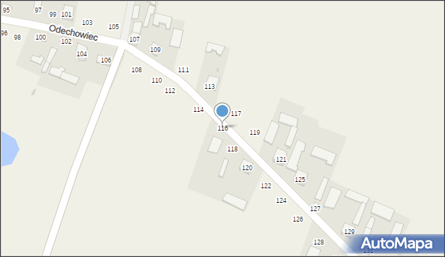 Odechowiec, Odechowiec, 116, mapa Odechowiec