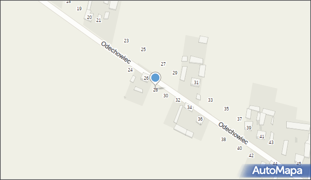 Odechowiec, Odechowiec, 28, mapa Odechowiec