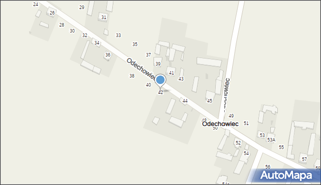 Odechowiec, Odechowiec, 42, mapa Odechowiec