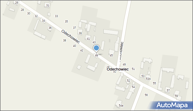 Odechowiec, Odechowiec, 44, mapa Odechowiec