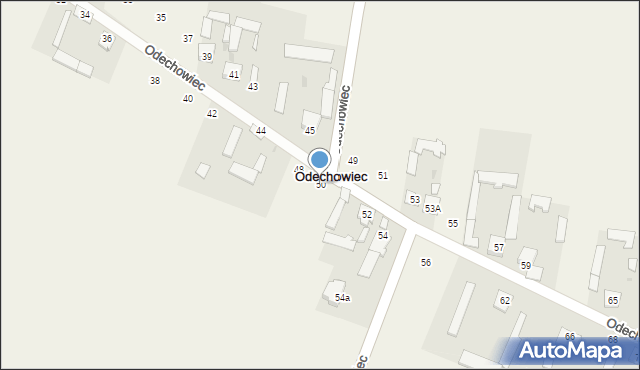 Odechowiec, Odechowiec, 50, mapa Odechowiec