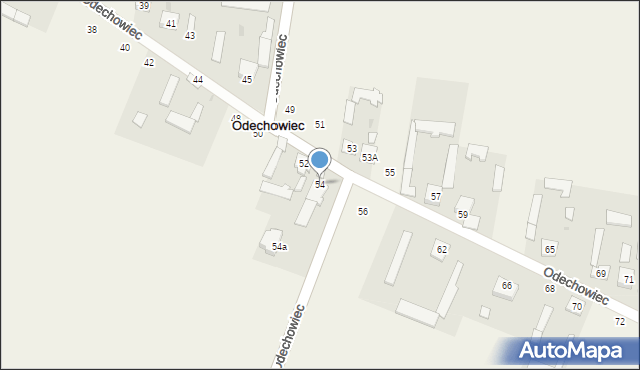 Odechowiec, Odechowiec, 54, mapa Odechowiec