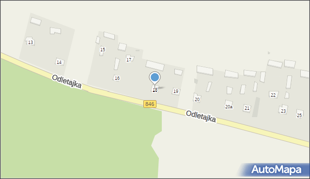 Odletajka, Odletajka, 18, mapa Odletajka