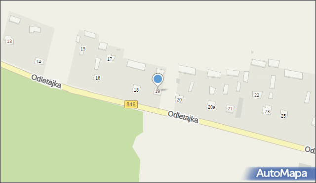 Odletajka, Odletajka, 19, mapa Odletajka