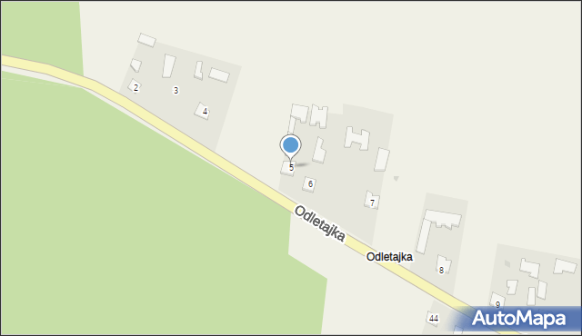 Odletajka, Odletajka, 5, mapa Odletajka