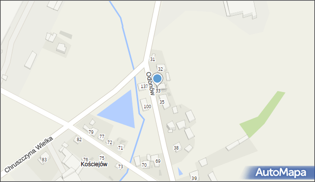 Odonów, Odonów, 33, mapa Odonów