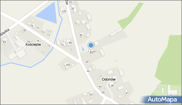 Odonów, Odonów, 39, mapa Odonów