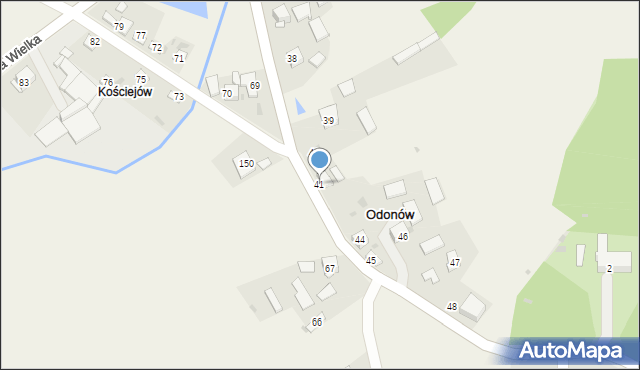 Odonów, Odonów, 41, mapa Odonów