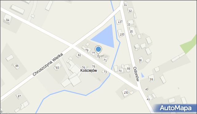 Odonów, Odonów, 72, mapa Odonów