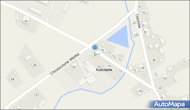 Odonów, Odonów, 82, mapa Odonów