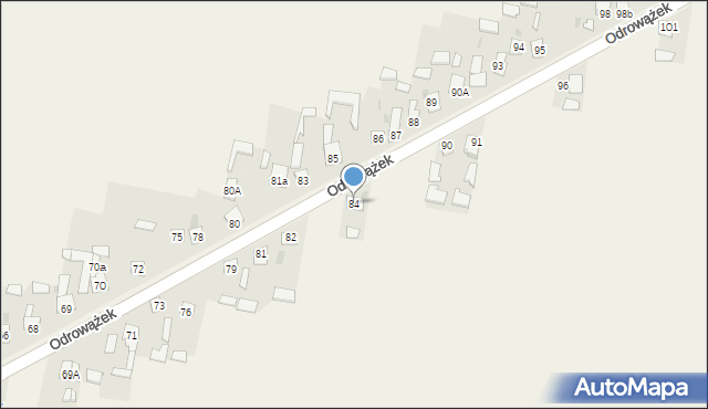 Odrowążek, Odrowążek, 84, mapa Odrowążek