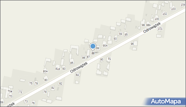 Odrowążek, Odrowążek, 88, mapa Odrowążek