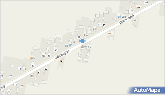 Odrowążek, Odrowążek, 90, mapa Odrowążek