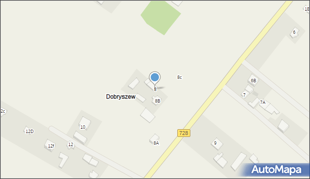 Odrzywołek, Odrzywołek, 8, mapa Odrzywołek