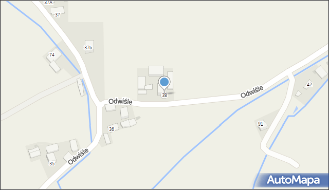 Odwiśle, Odwiśle, 38, mapa Odwiśle